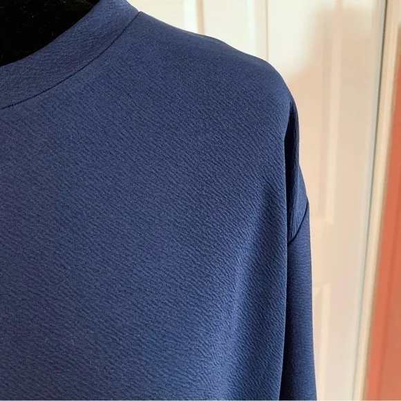 SHEIN Navy Blue Oversized Long Sleeve Tunic Dress - Picture 3 of 8